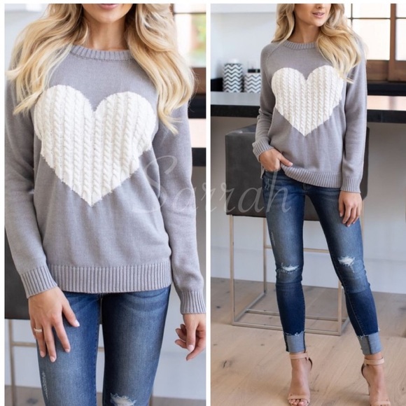 Last 1 M 🌟New Cozy LOVE Knit Heart Sweater - Picture 3 of 8
